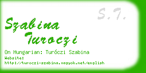 szabina turoczi business card