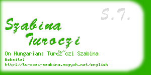 szabina turoczi business card